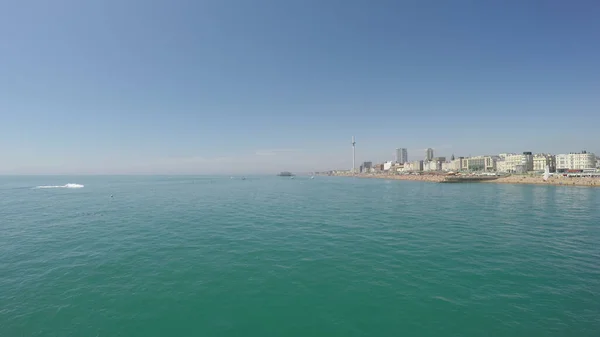 Brighton Inghilterra Luglio 2017 Veduta Aerea Della Spiaggia Brighton Dei — Foto Stock