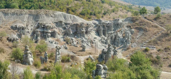 Panorama Delle Bambole Pietra Pilastri Valle Del Kuklica Macedonia — Foto Stock