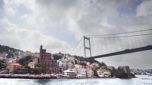 Istanbul Második Bosphorus Híd Kilátás Fatih Sultan Mehmet Hídra Bosporus — Stock Fotó