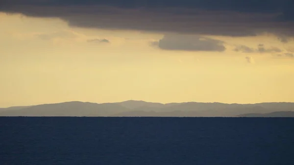 Monte Athos Visto Forma Limnos Ilha — Fotografia de Stock