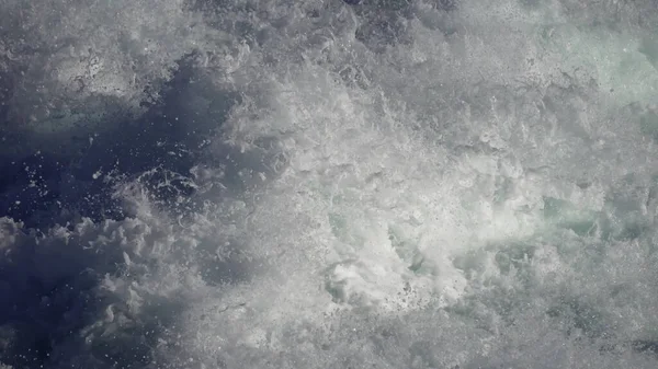 Incroyable Mer Méditerranée Bleue Sillage Bateau Croisière Naviguant Travers Océan — Photo