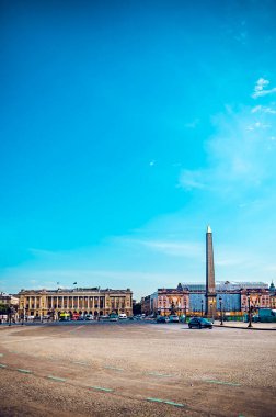 Fransa, Ile de France, Paris, Concorde şehir meydanı, merkez Obelisk, dikey