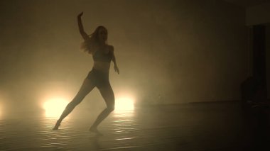 Modern serbest stil balerinin duygusal ve şehvetli dansı.