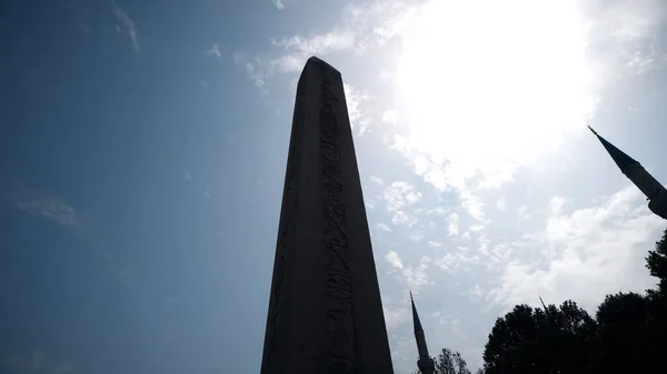 Ommuurde Obelisk Uit Istanbul Turkije — Stockfoto