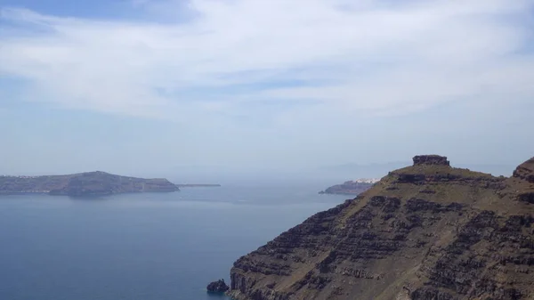 Vista Panorámica Desde Caldera Isla Santorini Grecia — Foto de Stock