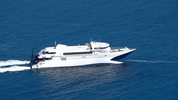 Yacht Mediterranean Sea Santorini — Stock Photo, Image