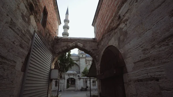 Minareti Nella Moschea Suleiman Istanbul Turchia — Foto Stock