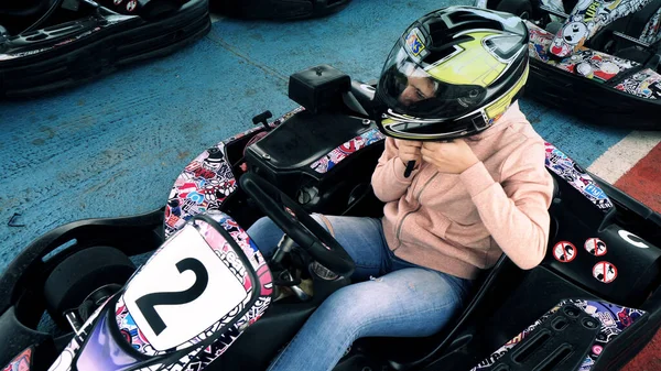 Bansko Bulgaria Ago 2018 Los Pilotos Cart Preparan Para Empezar — Foto de Stock