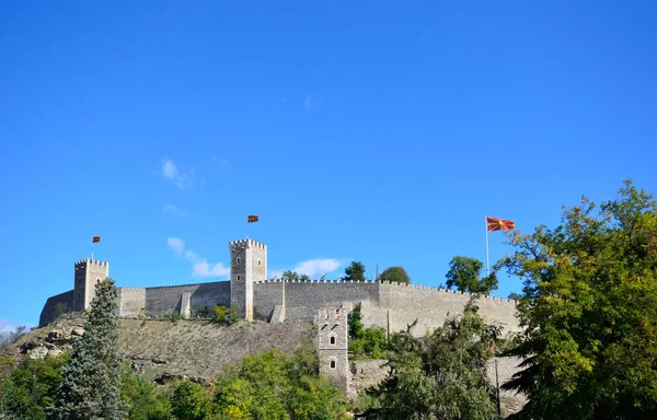 Skopje Fortress Kale Fortress Old Town Capital Macedonia Blue Sky — Stock Photo, Image