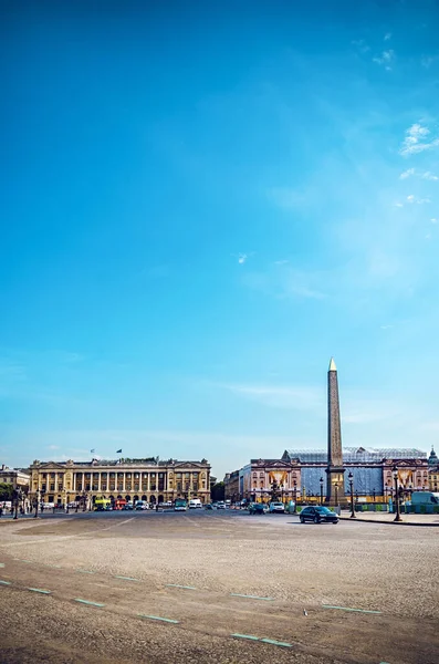 France Ile France Paris Concorde Town Square Central Obelisk Vertical — стоковое фото