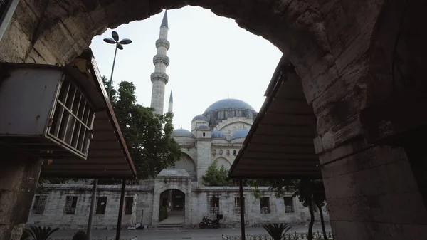 Minarette Der Suleiman Moschee Istanbul Türkei — Stockfoto