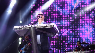 Bansko, Bulgaristan - 08 Sep, 2019: Sırp ünlü şarkıcı Sasa Matiç Bulgaristan 'ın Bansko kentinde bir konser veriyor