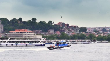İstanbul Boğazı Köprüsü 'nün panoramik manzarası