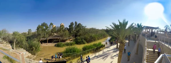 Panorama Över Dop Webbplats Qasr Yahud Vid Floden Jordan Nära — Stockfoto