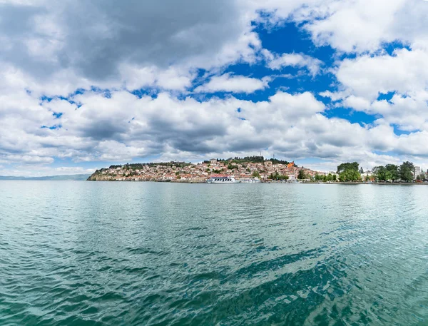 Utsikt Över Den Historiska Delen Ohrid Stad Macedonia Fyrom Som — Stockfoto