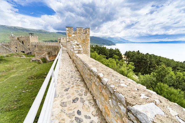 Forteresse Samuel Ohrid Macédoine Avec Vue Sur Lac — Photo