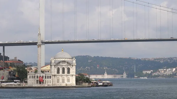 Pont Bosphore Mosquée Ortakoy Istanbul Turquie Vue Panoramique — Photo