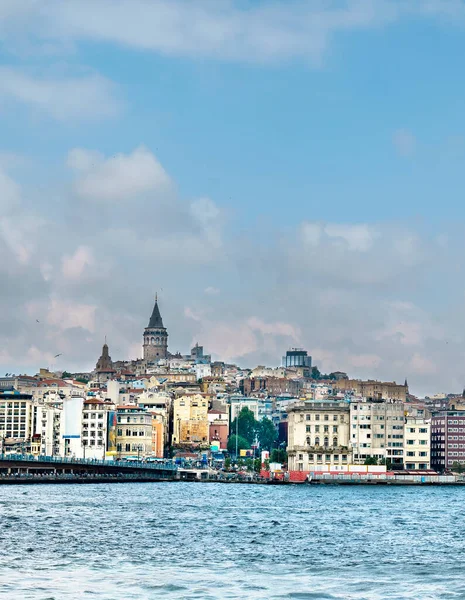Beyoglu Galata Torony Isztambulban Függőleges — Stock Fotó