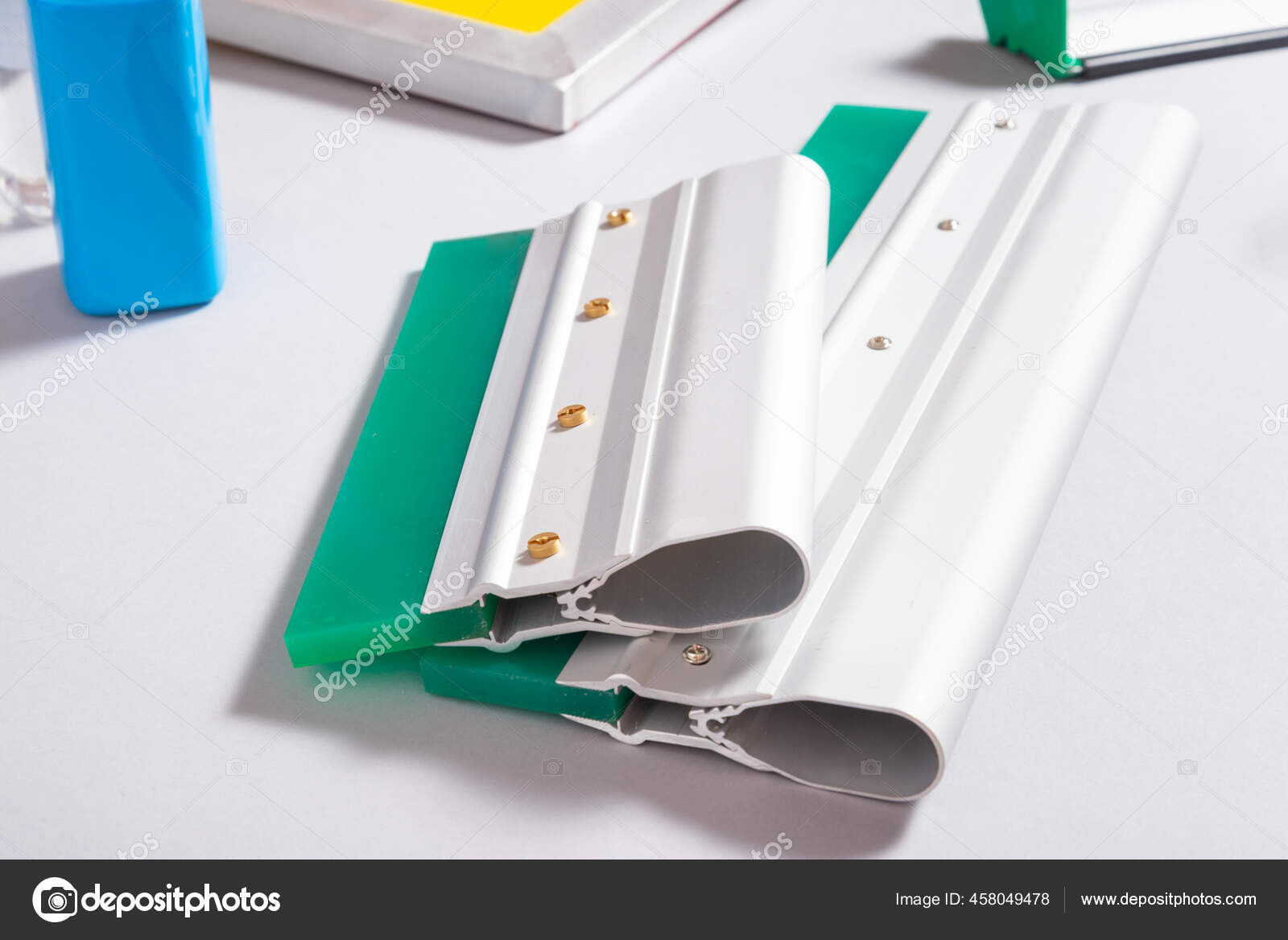 Set Screen Printing Tools Kit — Stock Photo © Yumis 458049478