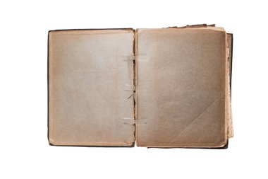 Açılmış eski antika kitap, grundy dokusu, kopyalama alanı