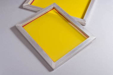 Set of screen printing aluminum frame clipart