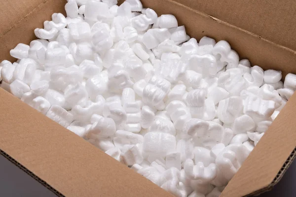 Lot Loose White Filler Shipping Packing Peanuts — Stock Photo, Image