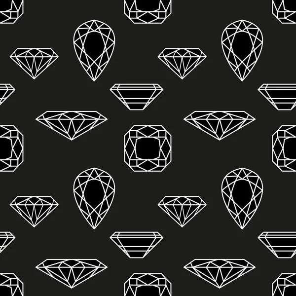 Patrón vectorial con diamantes — Vector de stock
