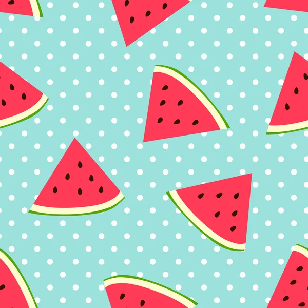 Watermelon seamless pattern — Stock Vector