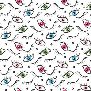 Açık gözlü soyut seamless modeli.