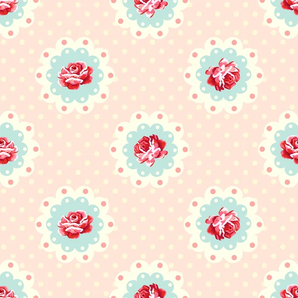 Vintage rose pattern — Stock Vector