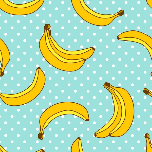 Sladké banány bezešvé vzor — Stockový vektor