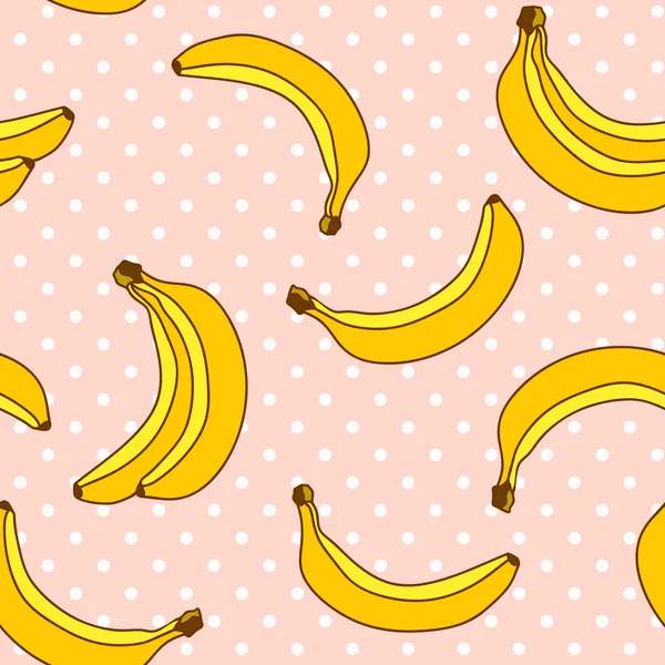 Χωρίς ραφή πρότυπο γλυκό μπανάνες Διανυσματικά Γραφικά