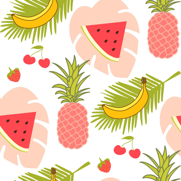 Fruits vector pattern