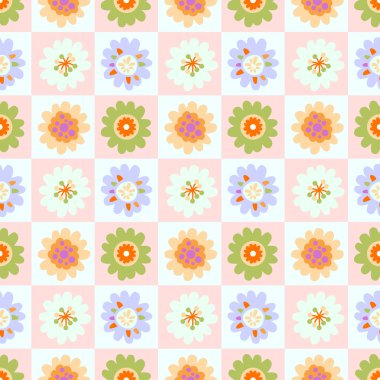 Daisy ile çiçek vektör desen