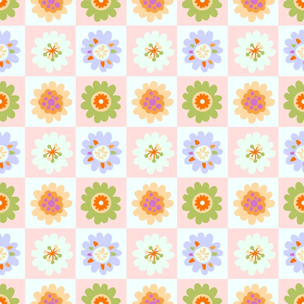 Floral vector pattern with daisy — Stock Vector