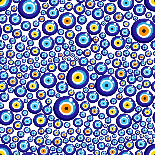 Evil eye vector pattern — Stock Vector