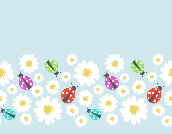 Bordure motif floral mignon — Image vectorielle