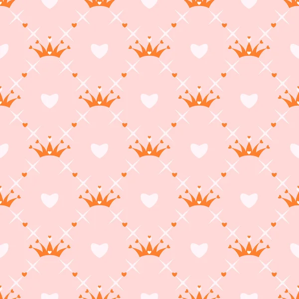 Motif sans couture avec couronne — Image vectorielle