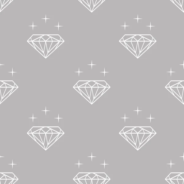 Vektor nahtlose Muster mit Diamanten. grauer Hintergrund — Stockvektor