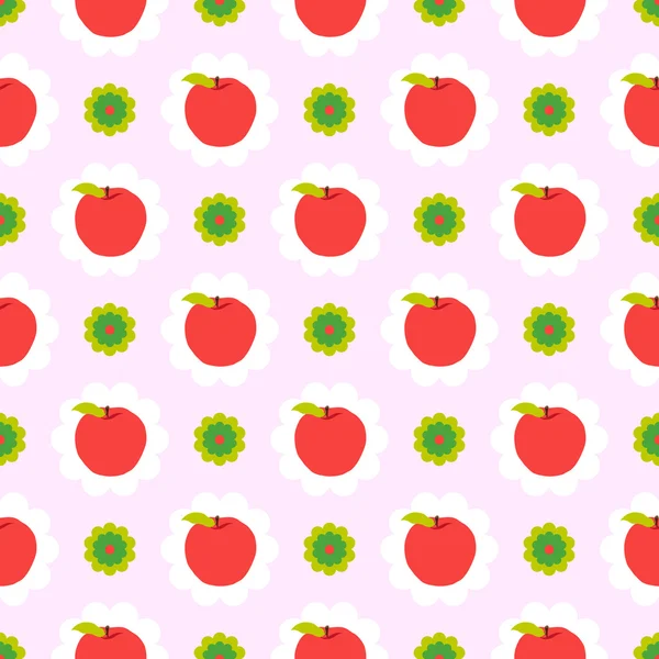 Fondo de patrón de manzana abstracto — Archivo Imágenes Vectoriales