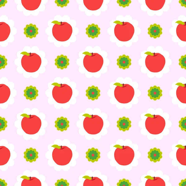 Fondo de patrón de manzana abstracto — Vector de stock