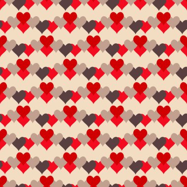 Kalp arka plan tasarımı Sevgililer Günü pürüzsüz desen