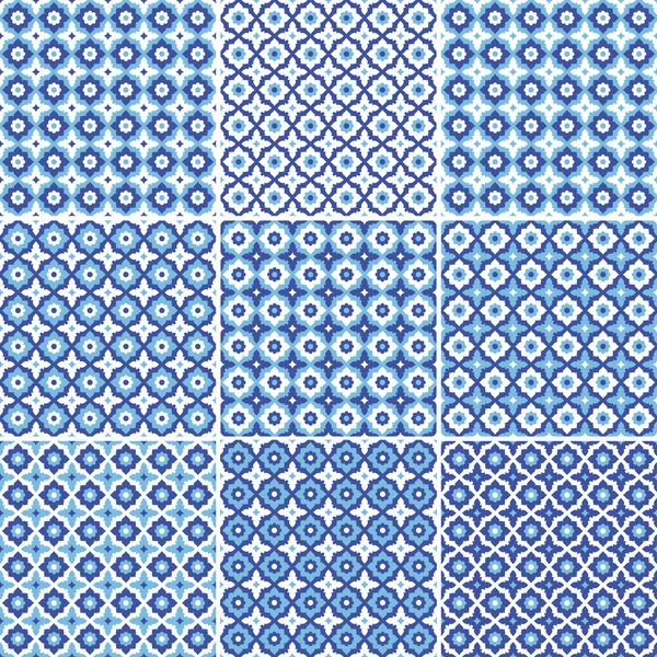 Set of seamless pattern tile — Stock Vector