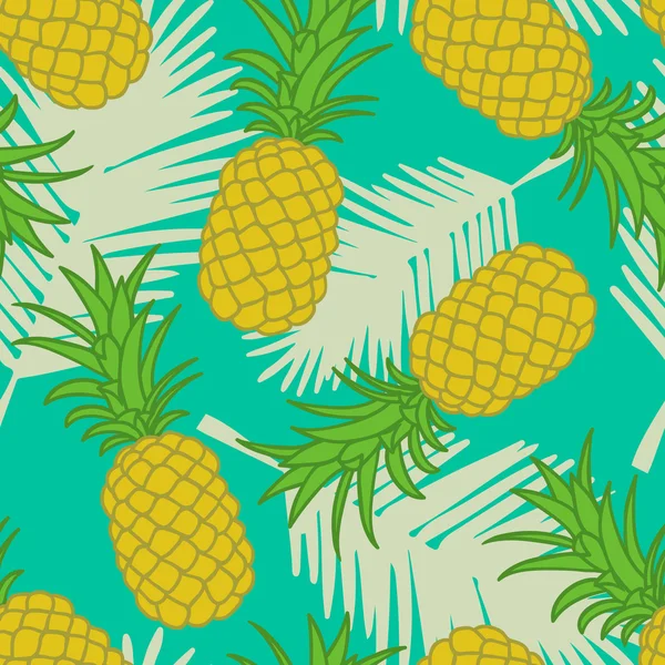 Patrón de piña sin costura abstracta — Vector de stock