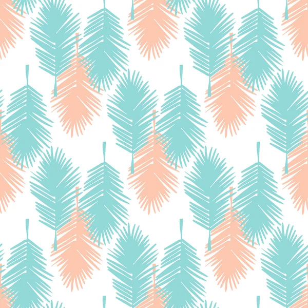 Modèle sans couture feuilles tropicales — Image vectorielle
