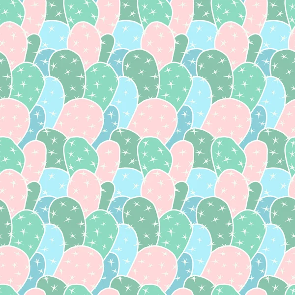Seamless Pattern with Cactus — Stock Vector