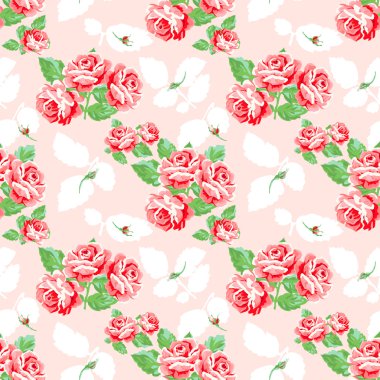 Vintage gül desen tasarım