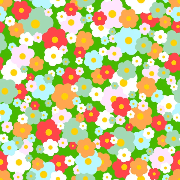 Vector seamless daisy pattern — Stock Vector