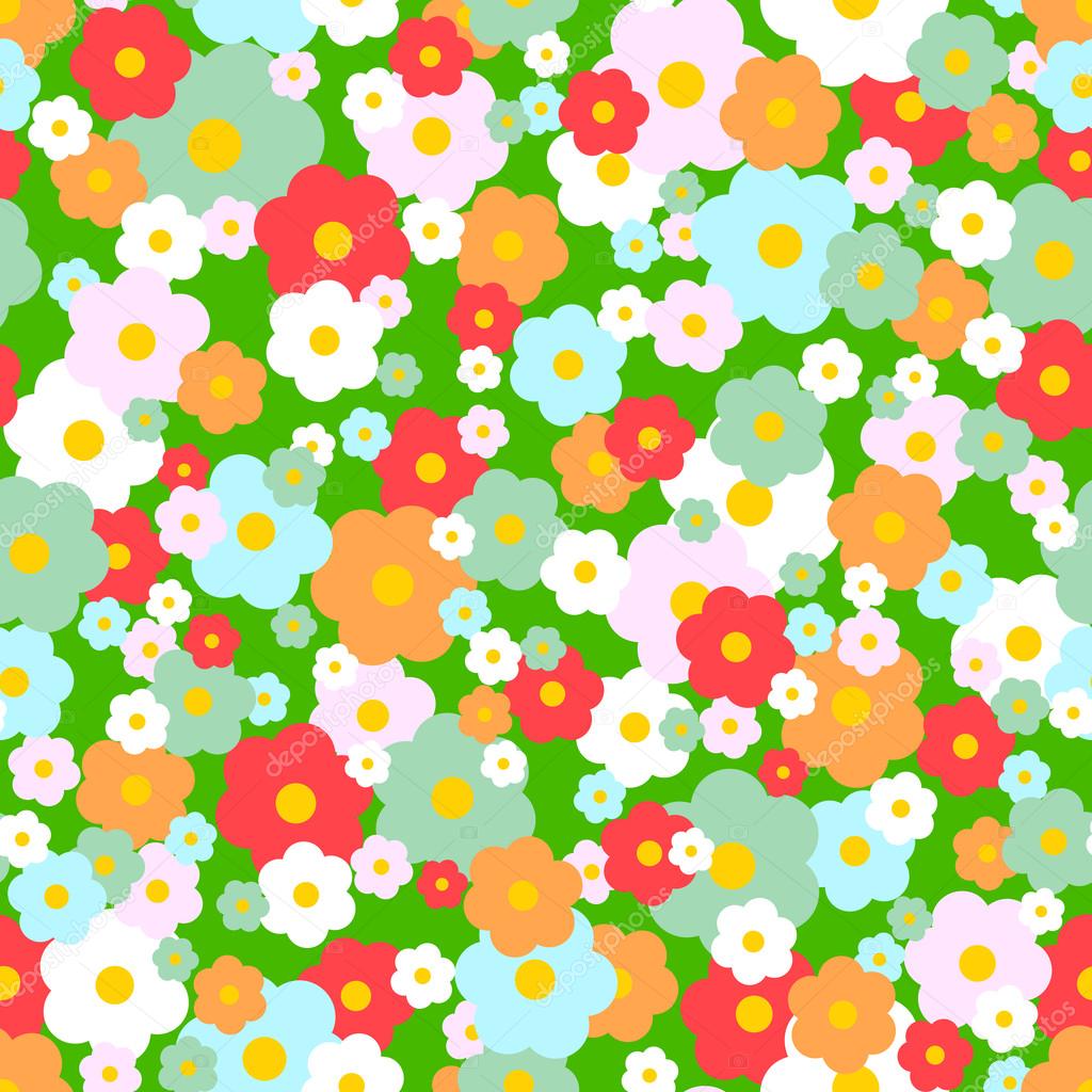 Vector seamless daisy pattern