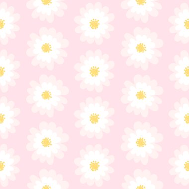 Beyaz papatya seamless modeli